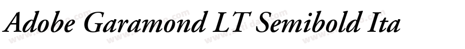 Adobe Garamond LT Semibold Italic字体转换